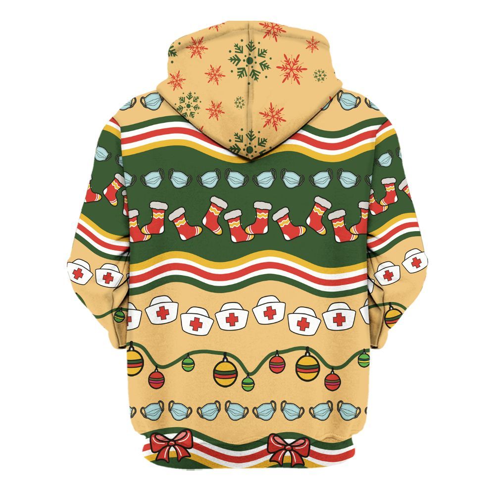 Amare Box Nurse Full Over Print, Nurse Xmas, Nurse For Gift Unisex Hoodie