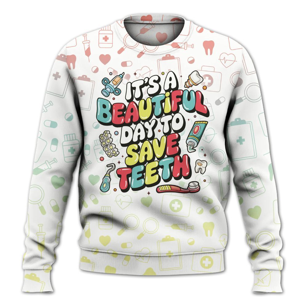 Amare Box Dental Shirt, Day To Save Teeth, Dential Assistant, Dental Hygienist, Dental Office, Dental Life, Gift Shirt For Dentist Knitted Sweater