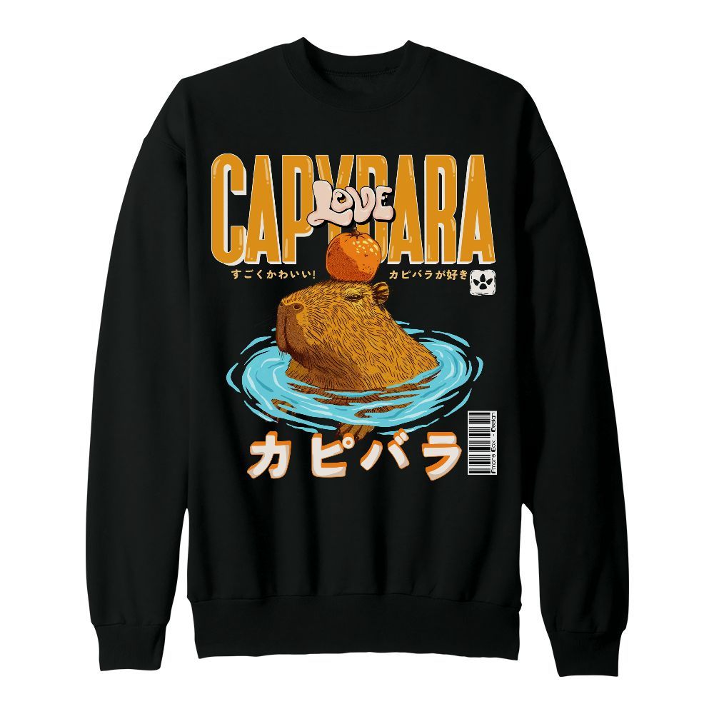 Amare Box Capybara Hot Spring Shirt, Supper Cute Capybara Lover Swimming Unisex Sweatshirt