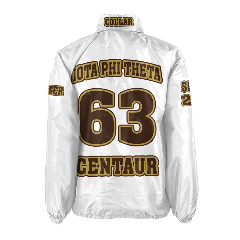 Ireishprint Iota Phi Theta Custom Line Crossing Jacket, Personalized White Jacket Iota Phi Theta Fraternity Crossing Jacket