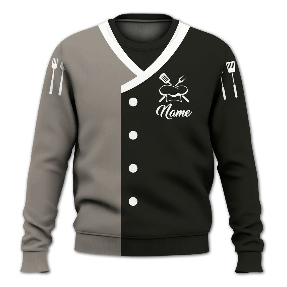 Amare Box Cooking Shirt, Funny Cooking, Funny Chef, American Chef, Chef Shirt, Baking Shirt, Cook Lover, Custom Name Gift Shirt For Chef Knitted Sweater