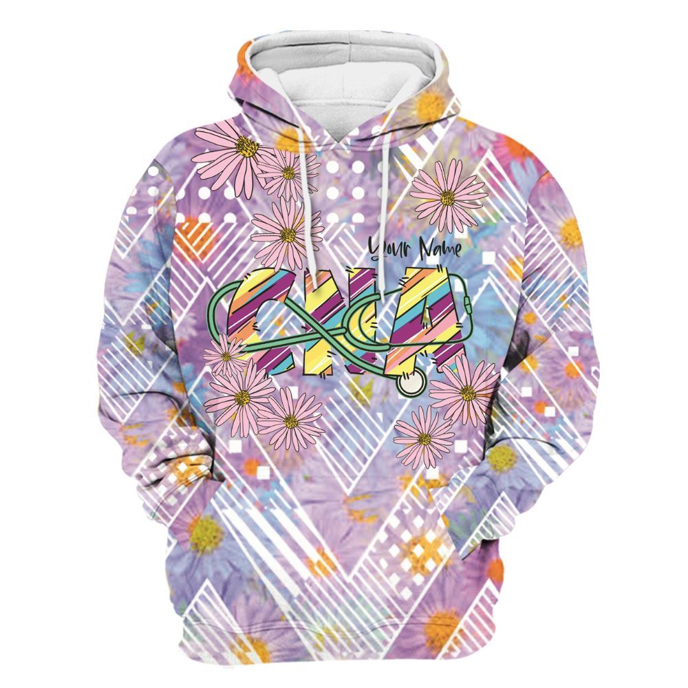 Amare Box Nurse Shirt, It Take Lots Of Sparkle To Be A CNA, Custom Name Shirt, CNA Stuff, Flower Clipart, Gift For CNA Unisex Hoodie