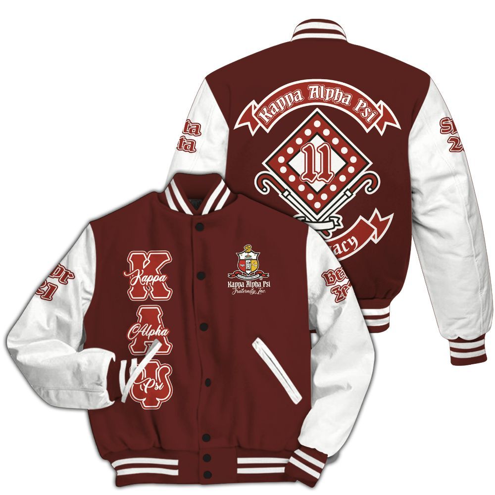 Ireishprint ΚΑΨ Custom Chapter Varsity Jacket, Krimson Diamond Canes 1911 Fraternity Jacket