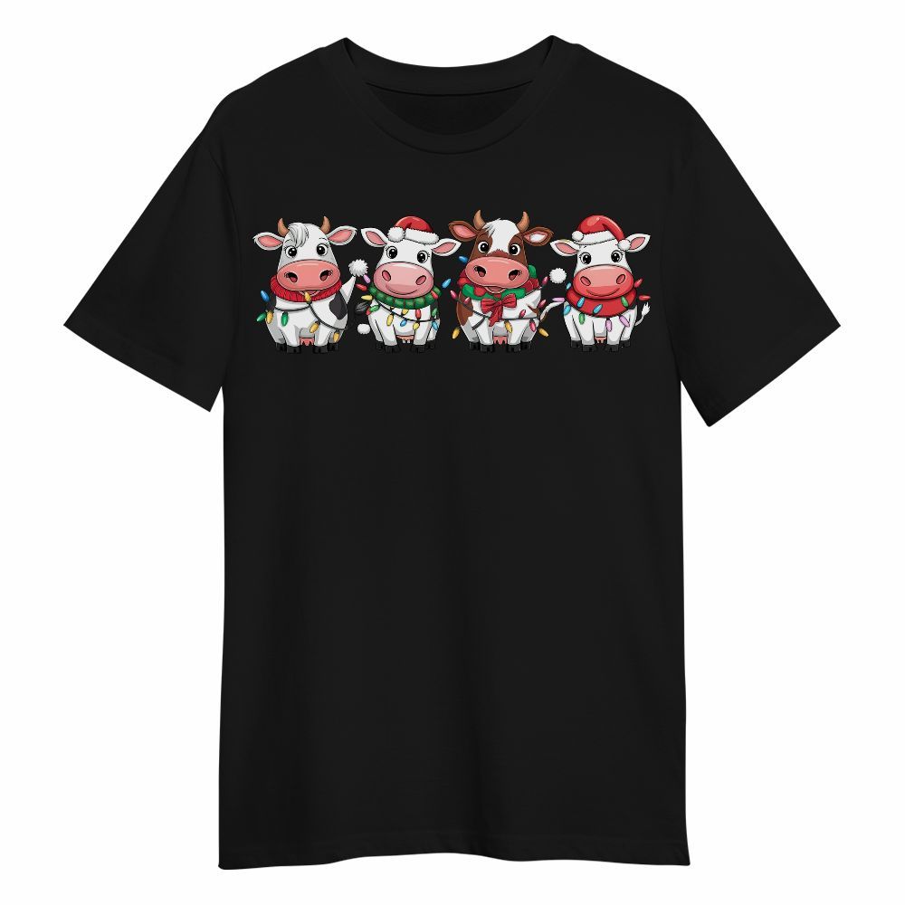 Amare Box Funny Christmas Cows, Farm Owner Gift, Funny Holiday, Merry Christmas Unisex Shirt