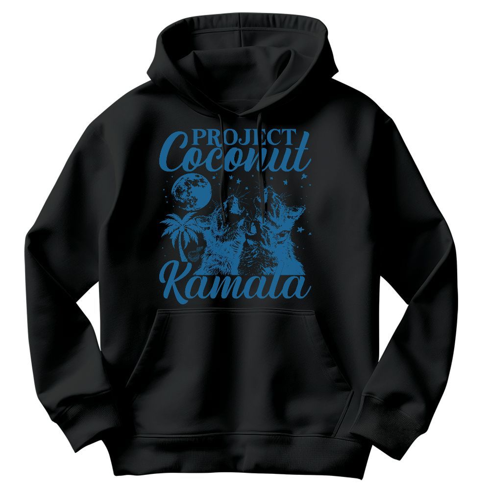 Amare Box Project Coconut Shirt, Funny Cat Howling At The Moon Lover Gift For Men Women Unisex Hoodie