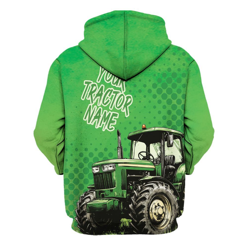 Amare Box Farm Tractor Shirt, Car Tractor, Custom Name, Custom Tractor Name, Tractor Clipart, Gift For Farm Lover Unisex Hoodie