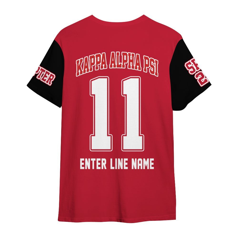 Ireishprint ΚΑΨ Custom Chapter Shirt, Personalized Krimson Shirt Black Sleeve ΚΑΨ 1911 Fraternity Shirt