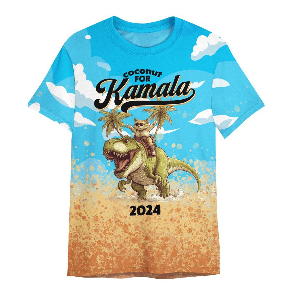 Amare Box You Think You Just Fall Out Of A Coconut Tree Shirt, Voting 2024 Madam Presidential Election All Over Print Unisex Shirt