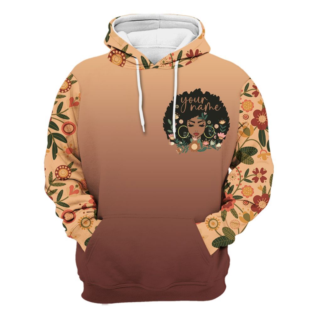 Amare Box Black Nurse Shirt, Black Nurse Floral, Custom Name Shirt, Nurse Clipart, Gift For Black Nurse Unisex Hoodie