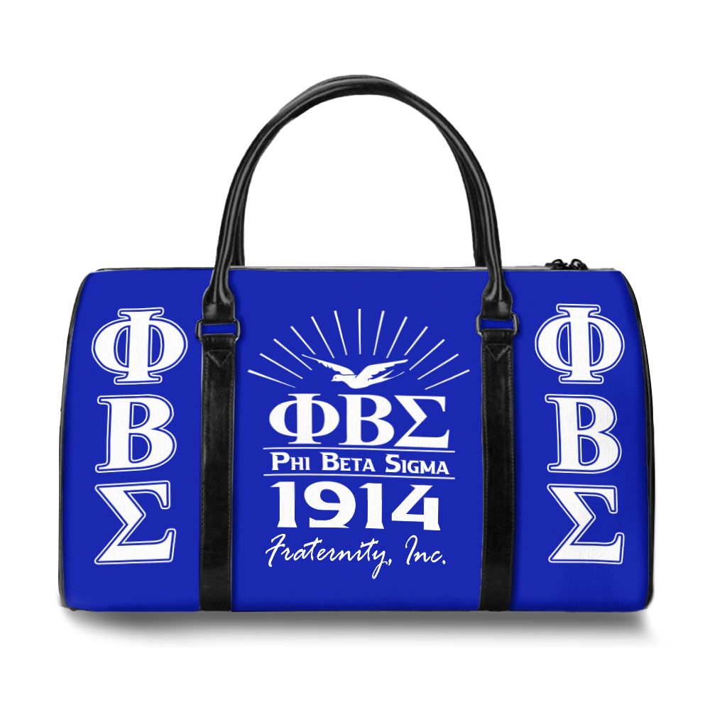 Ireishprint Phi Beta Sigma Travel Bag, Dove 1914 Royal Blue Phi Beta Sigma Fraternity Bag