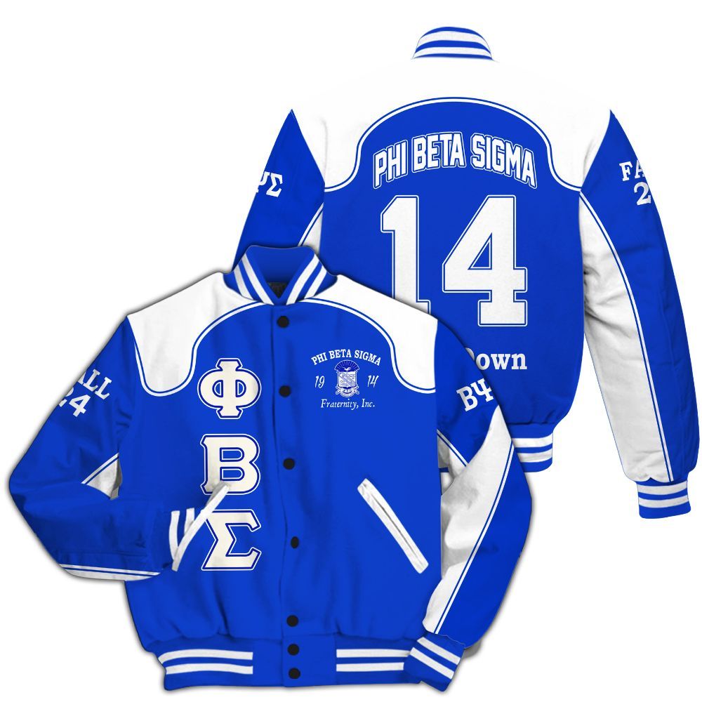 Ireishprint Phi Beta Sigma Custom Chapter Varsity Jacket, ΦΒΣ Lettered Racing Style 1914 Fraternity Jacket