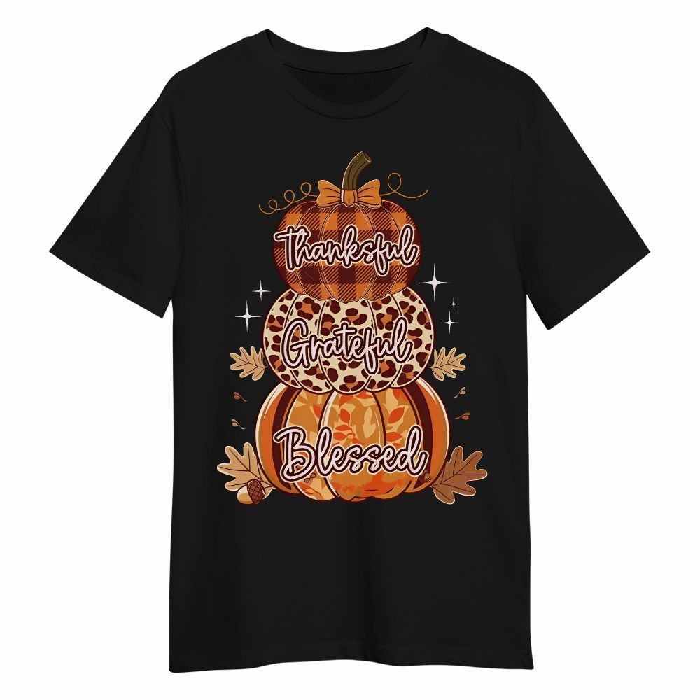 Amare Box Leopard Pumpkin, Thanksful Grateful And Blessed, Christian Autumn Pumpkin, Thanksgiving Gift Unisex Shirt
