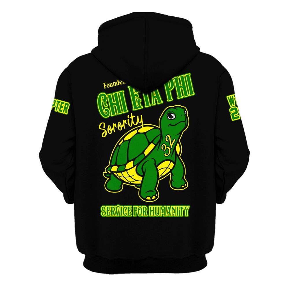 Ireishprint Chi Eta Phi Custom Chapter Shirt, Personalized Chi Eta Phi Founded 1932 Turtle Shirt Chi Eta Phi Sorority Hoodie
