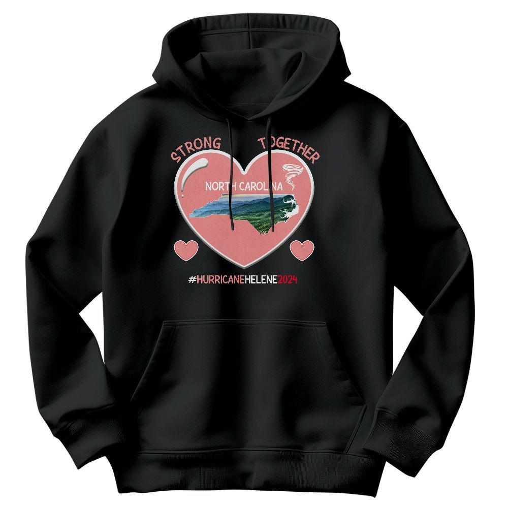 Amare Box Retro Storm Hurricane Helene 2024 Shirt, Strong Together Hurricane Relief Western Gift Unisex Hoodie