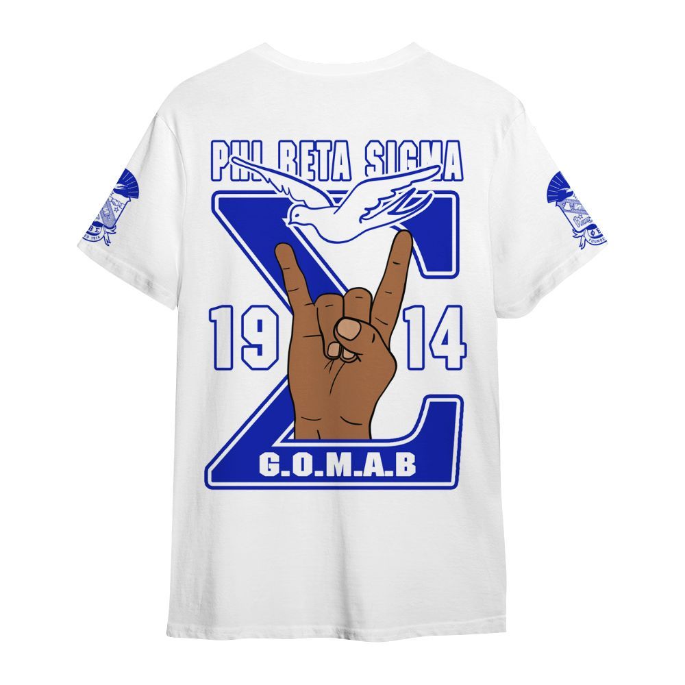 Ireishprint Phi Beta Sigma Shirt, Dove Hand Sign White Shirt Phi Beta Sigma Fraternity Shirt