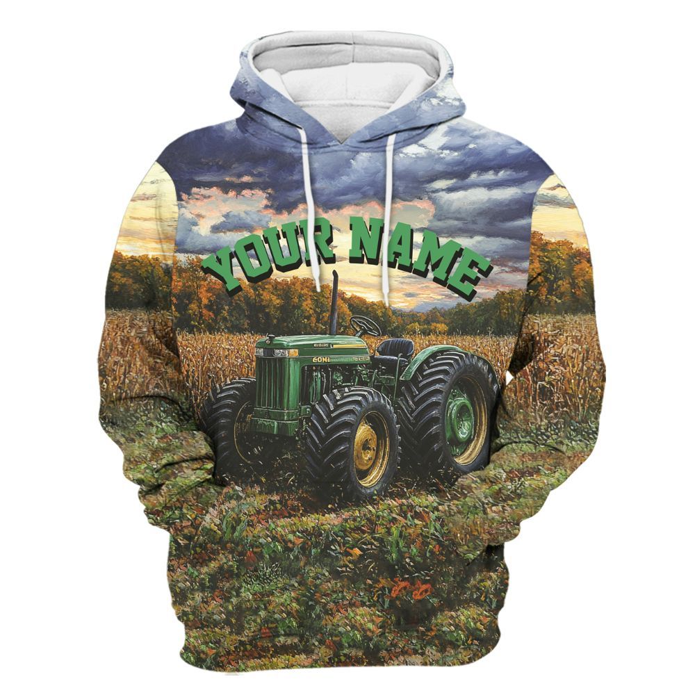 Amare Box Farm Tractor Shirt, This Is How I Roll, Custom Name Shirt, Farmer Tactor, Tractor Clipart, Love Tractor, Vintage Tractor, Gift For Loves Farmer Unisex Hoodie