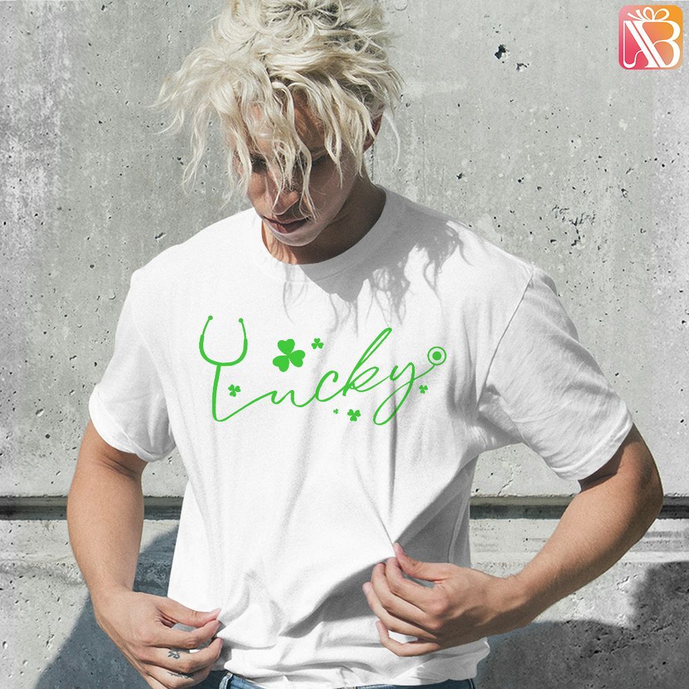 Amare Box Nurse Shirt, Lucky Nurse Stethoscope, Nurse St Patrick's Day, Gift For Nurse, Gift For St Patrick's Day Unisex Shirt