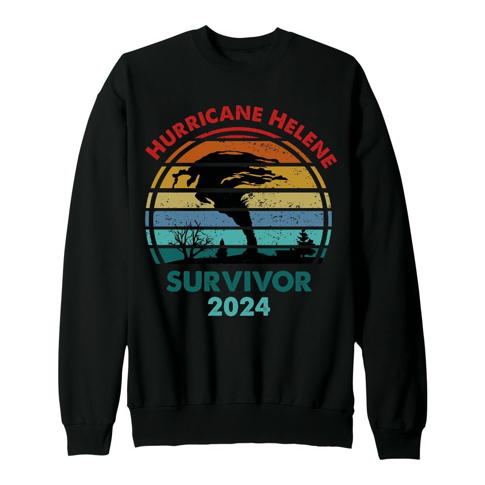 Amare Box Retro Storm Hurricane Helene 2024 Shirt, Hurricane Relief Western Strong Together Gift Unisex Sweatshirt