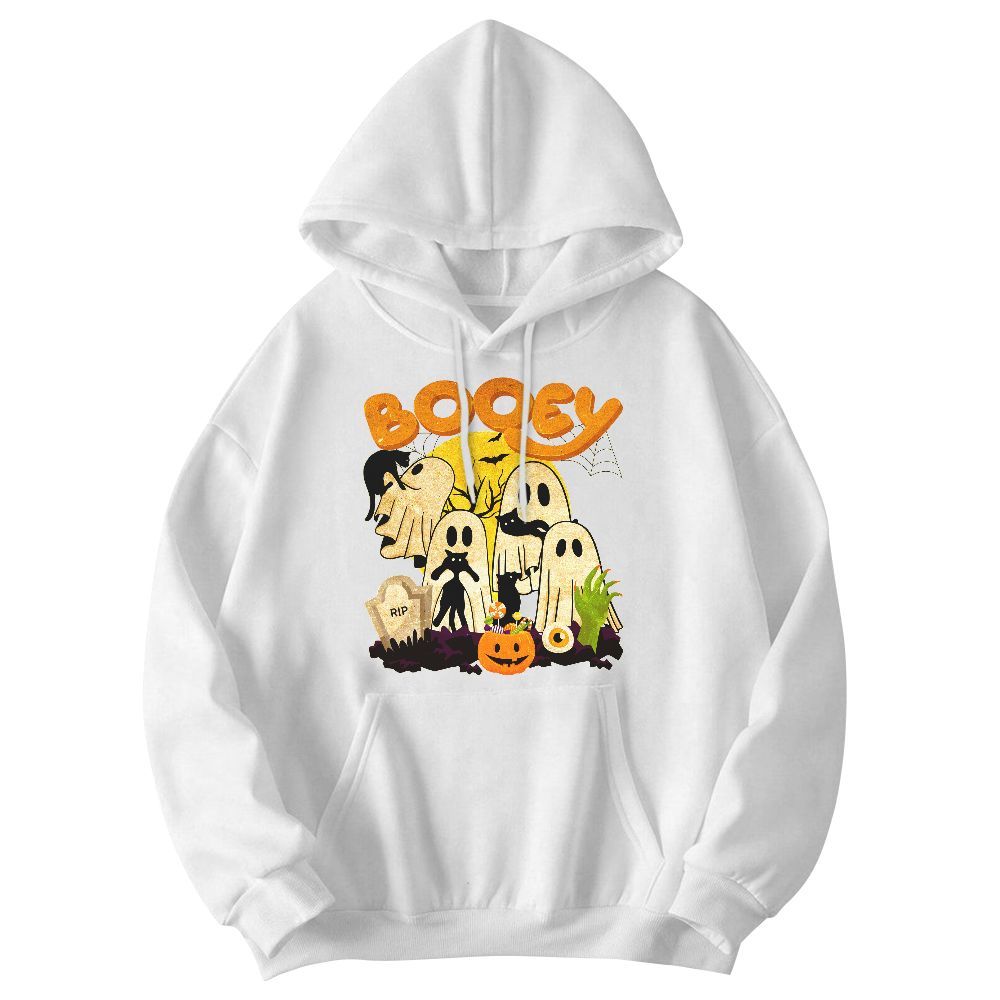 Amare Box Funny Cat Ghost Halloween Shirt, Retro Booey Ghost Cat Halloween Crew Gift For Fan Unisex Hoodie