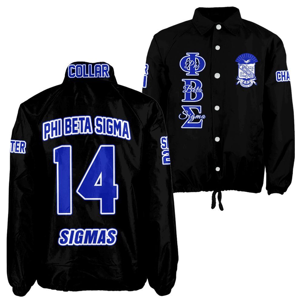 Ireishprint Phi Beta Sigma Custom Line Crossing Jacket, Personalized Black Line Jacket Phi Beta Sigma Fraternity Crossing Jacket