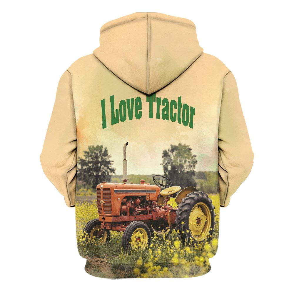 Amare Box Farm Tractor Shirt, I Love Tractor, Custom Tractor Name Shirt, Tractor Clipart, Love Tractor, Vintage Tractor, Girl Tractor, Gift For Farm Lover Unisex Hoodie