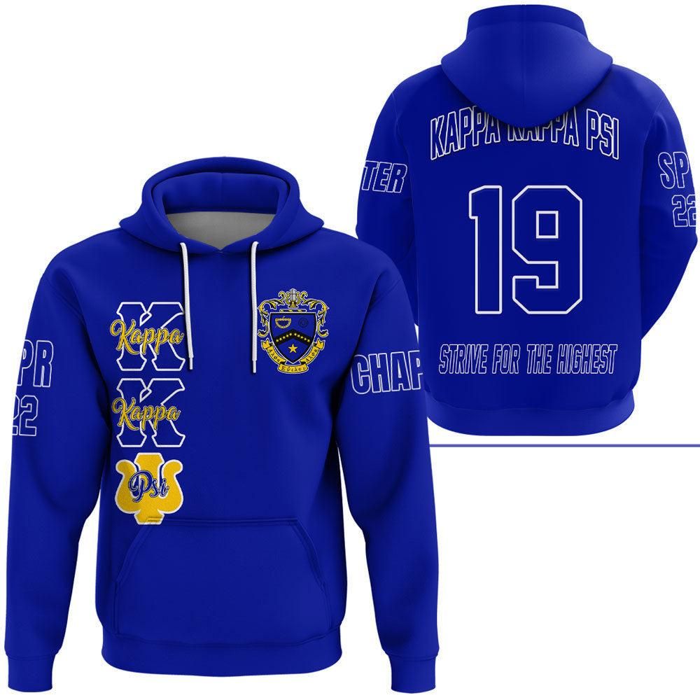 (Custom) Wonder Print Shop Clothing - Kappa Kappa Psi (Blue) Hoodie RLT8