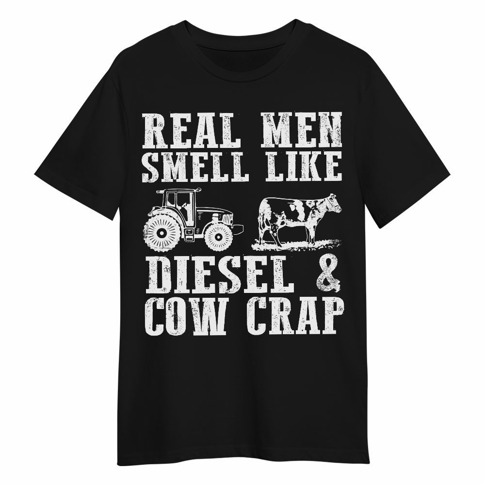 Amare Box Cow Farm Shirt, Real Men Smell Like, Funny Tractor, Funny Cow, Cow Shirt, Tractor Shirt, Farm Shirt, Gift Shirt For Farmer Unisex Shirt