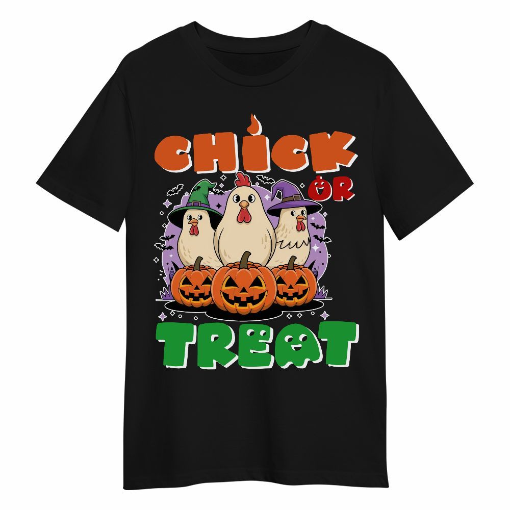 Amare Box Chick Or Treat Shirt, Halloween Farm Shirt, Gift For Farmer Family Unisex Shirt