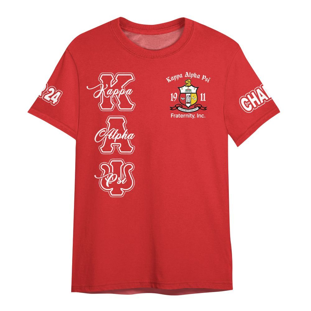 Ireishprint ΚΑΨ Custom Chapter Shirt, Personalized Krimson Red Shirt Since 1911 Fraternity Shirt