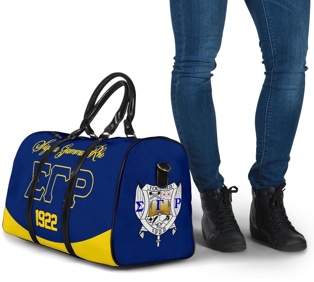 Ireishprint Sigma Gamma Rho Travel Bag, Sigma Gamma Rho Blue Travel Sorority Bag
