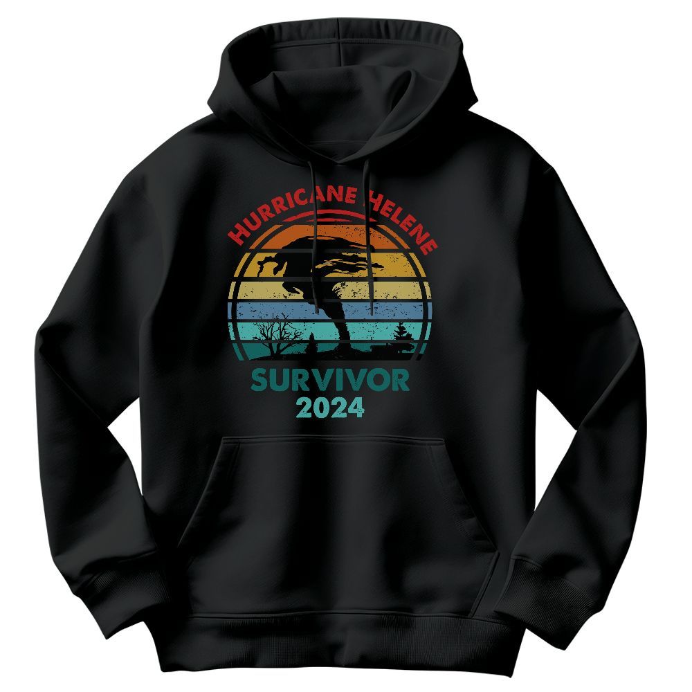 Amare Box Retro Storm Hurricane Helene 2024 Shirt, Hurricane Relief Western Strong Together Gift Unisex Hoodie