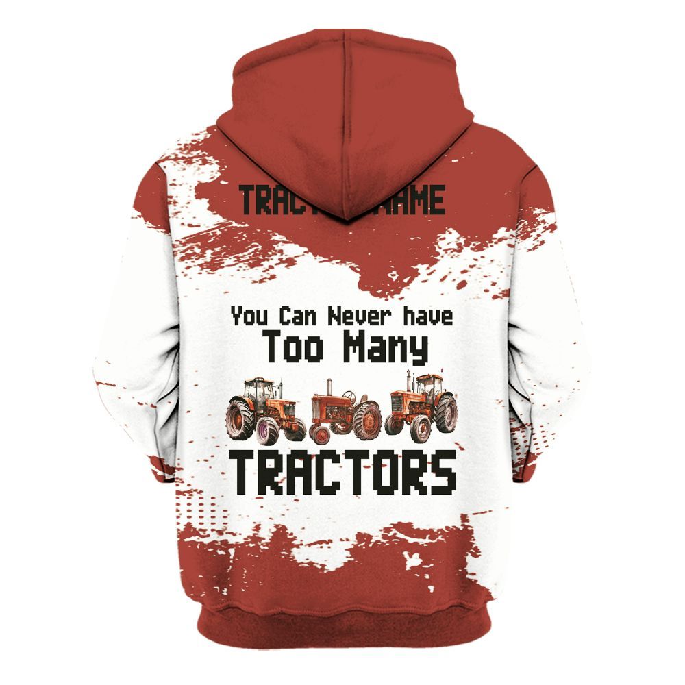 Amare Box Farm Tractor Shirt, You Can Never Have Too Many Tractors, Custom Tractor Name, Love Tractor, Vintage Tractor, Gift For Farm Lover Unisex Hoodie