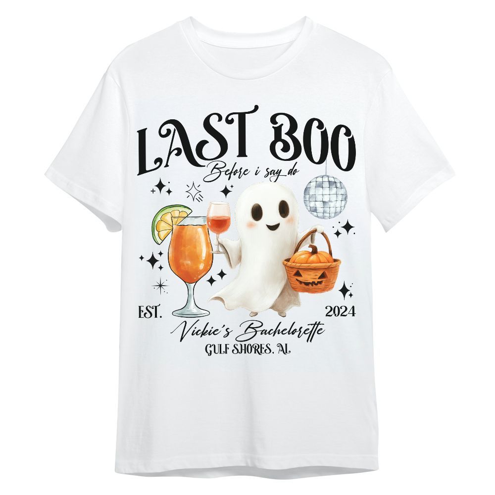 Amare Box Halloween Bachelorette Party Shirt, Spooky Bachelorette Bride Boo Crew Shirt Unisex Shirt