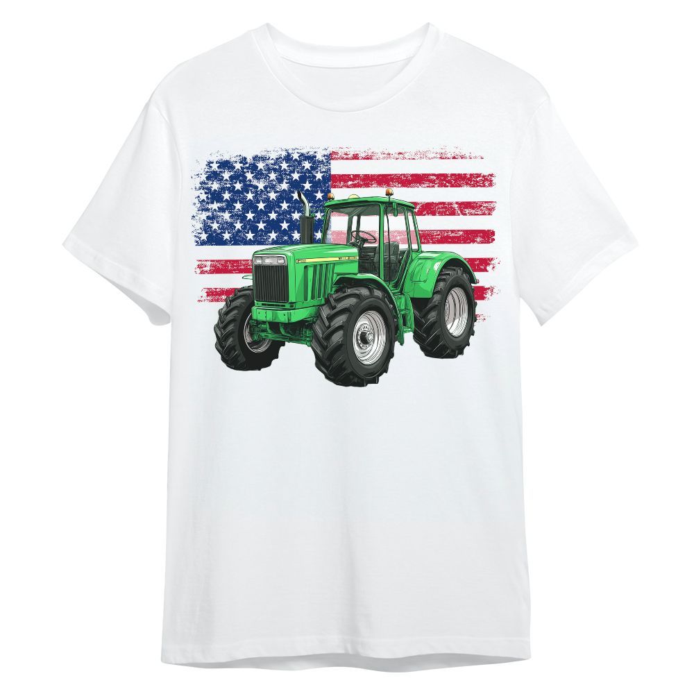 Amare Box Farm Tractor Shirt, Flag Tractor, Love Tractor, Vintage Tractor, Gift For Farm Lover Unisex Shirt