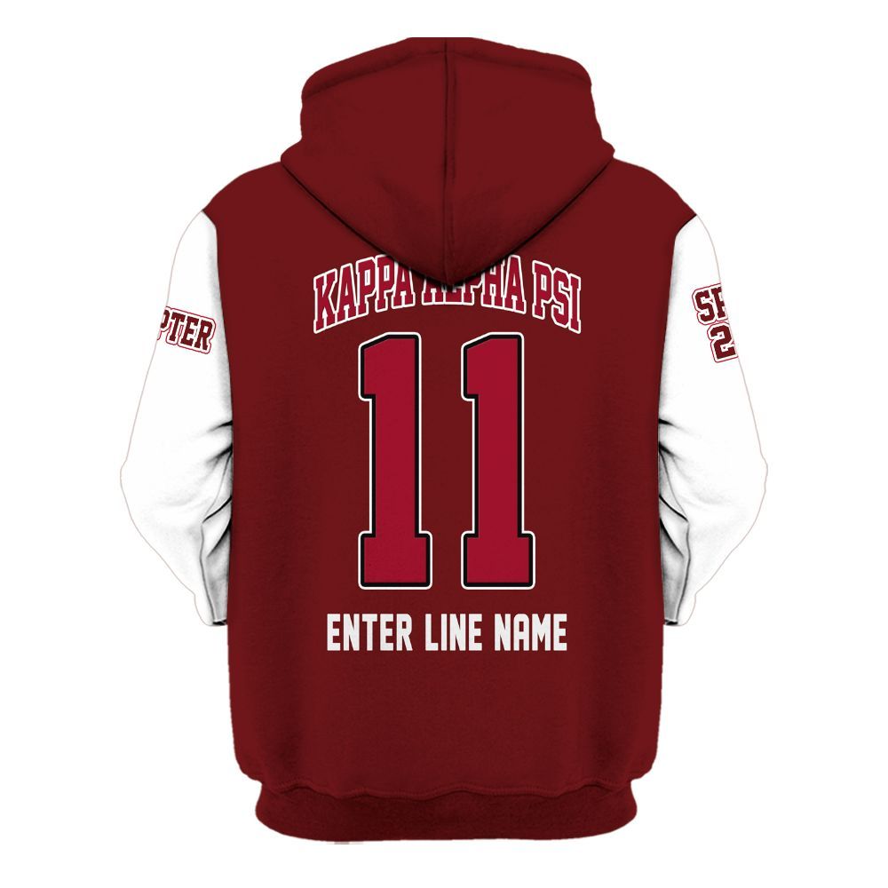 Ireishprint ΚΑΨ Custom Chapter Shirt, Personalized Crimson Shirt White Sleeve Since 1911 Fraternity Hoodie