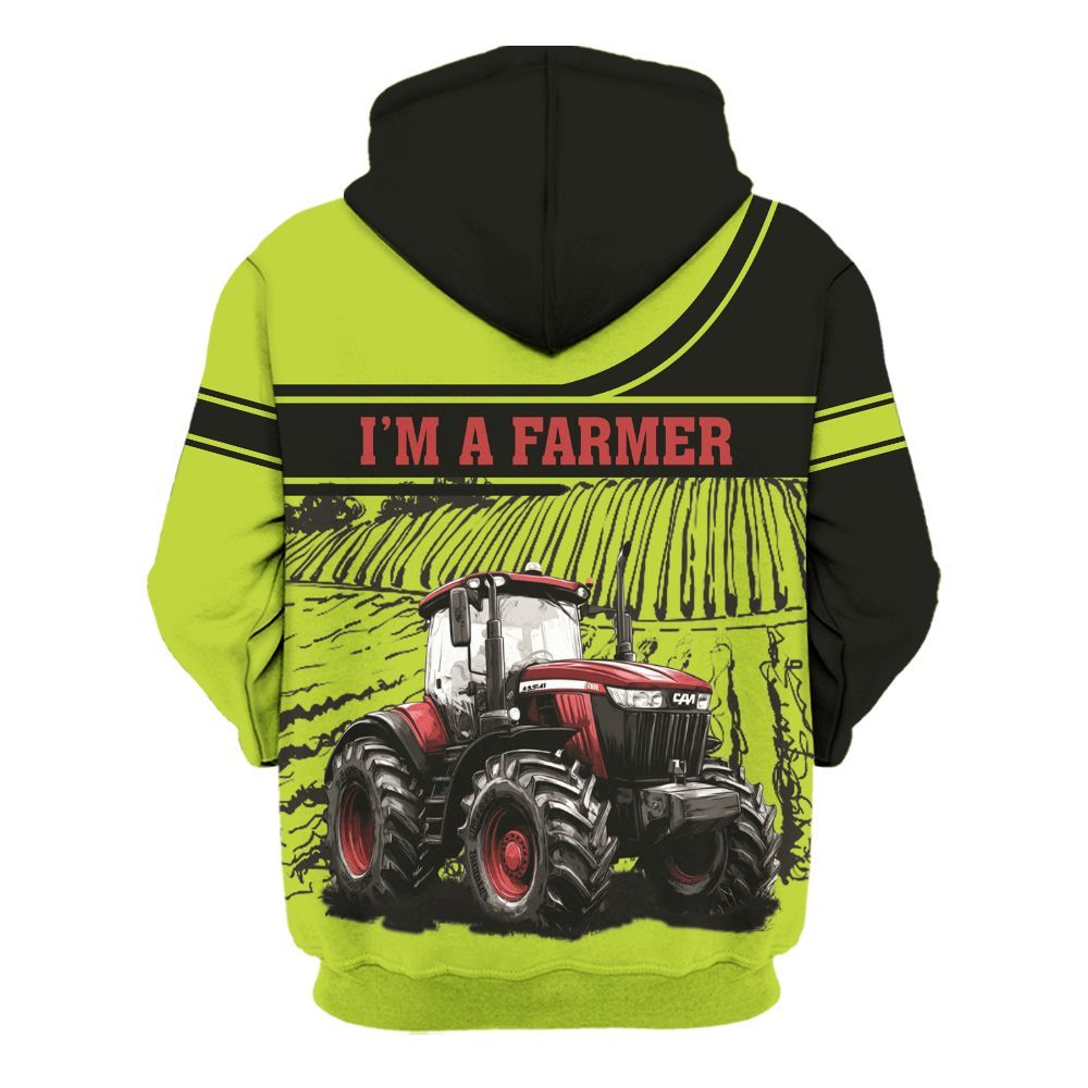 Amare Box Farm Tractor Shirt, I'm A Farmer, Custom Name Shirt, Tractor Clipart, Love Tractor, Vintage Tractor, Gift For Farm Lover Unisex Hoodie