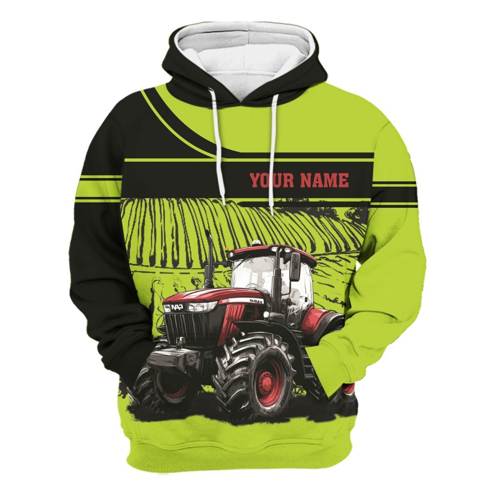 Amare Box Farm Tractor Shirt, I'm A Farmer, Custom Name Shirt, Tractor Clipart, Love Tractor, Vintage Tractor, Gift For Farm Lover Unisex Hoodie