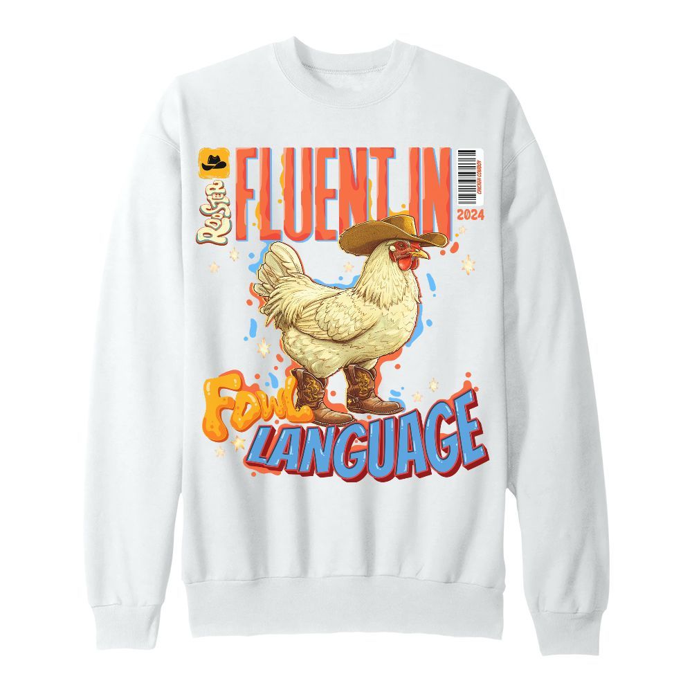 Amare Box Fluent In Fowl Language Shirt, Funny Chicken Sweatshirt, Animal Funny Shirt Unisex Gift Unisex Sweatshirt