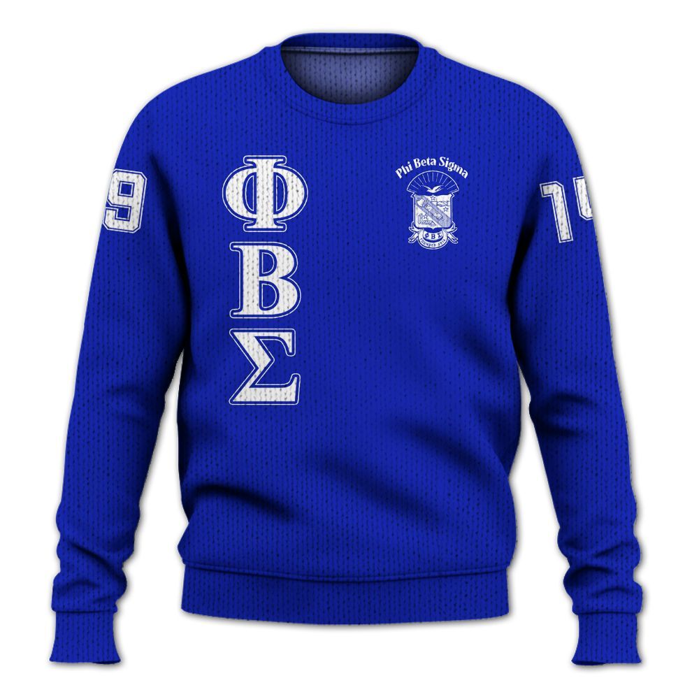 Ireishprint Phi Beta Sigma Shirt, Royal Blue Shirt Phi Beta Sigma Fraternity Knitted Sweater