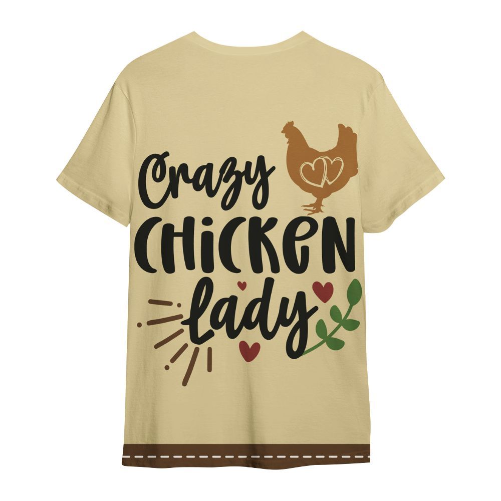 Amare Box Farm Shirt, Crazy Chicken Lady, Chicken Shirt, Chicken Mom, Funny Chicken, Chicken Lover, Graphic Custom Name Gift Shirt For Farmer All Over Print Unisex Shirt