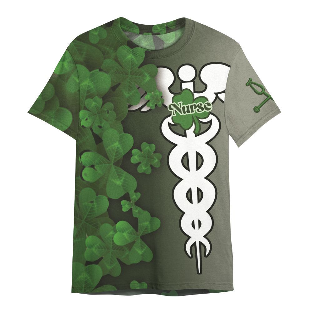 Amare Box Nurse Shirt, Irish Nurse, Custom Name, Nurse St Patrick's Day, Gift For Nurse, Gift For St Patrick's Day All Over Print Unisex Shirt