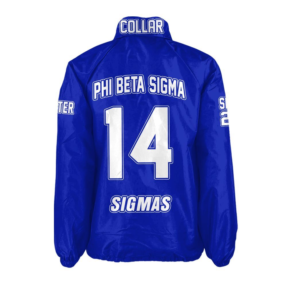 Ireishprint Phi Beta Sigma Custom Line Crossing Jacket, Personalized Blue Line Jacket Phi Beta Sigma Fraternity Crossing Jacket