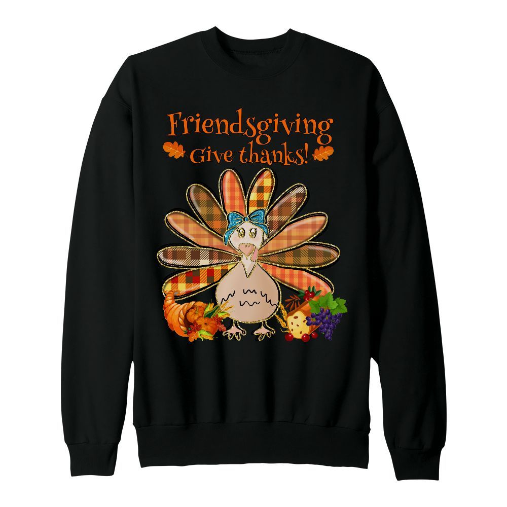 Amare Box Thanksgiving Turkey Shirt, Grand Millennial Thanksgiving Friendgiving Give Thanks Design Gift For Fan Unisex Sweatshirt