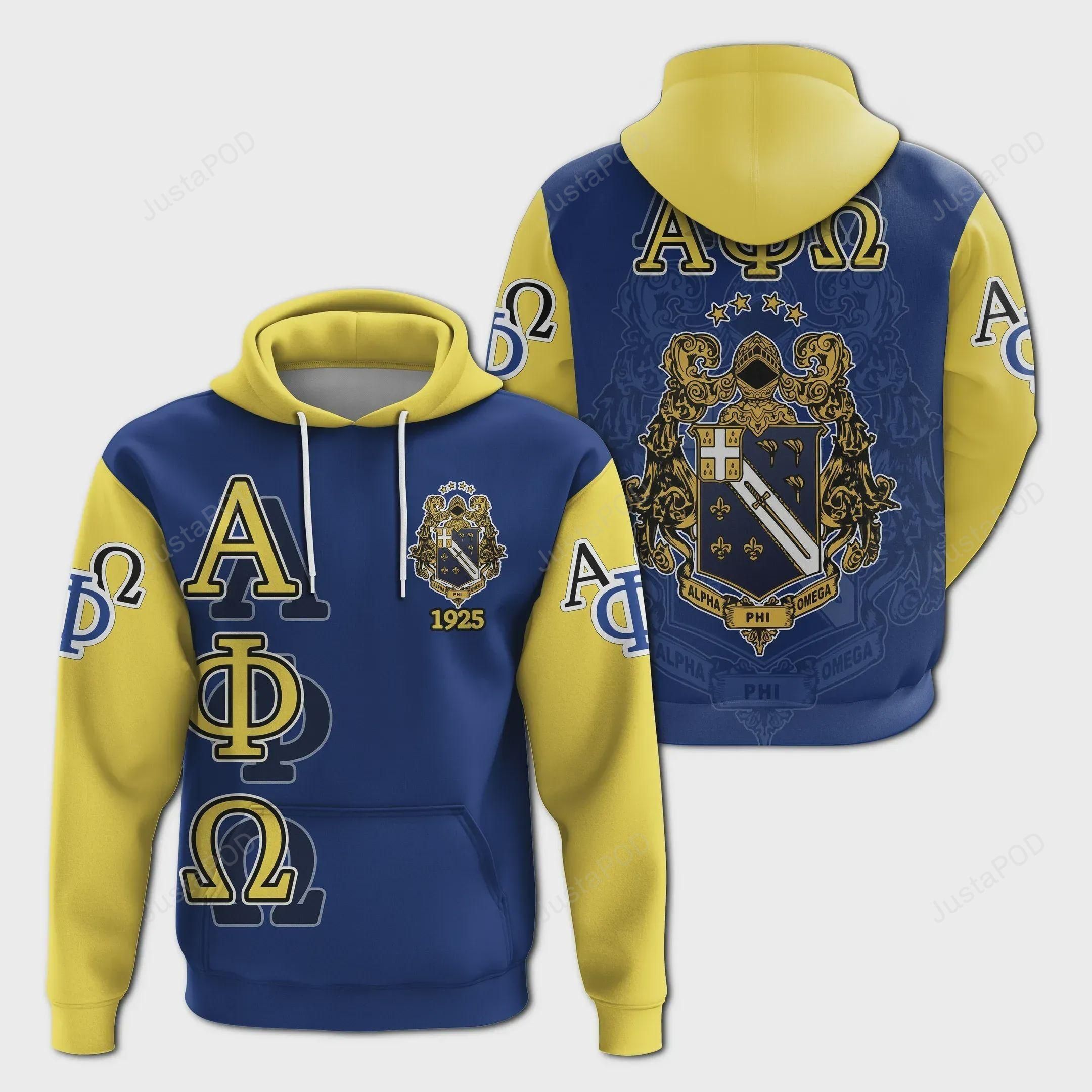 Alpha Phi Omega Royal Blue 3D All Over Printed Hoodie, Zip- Up Hoodie
