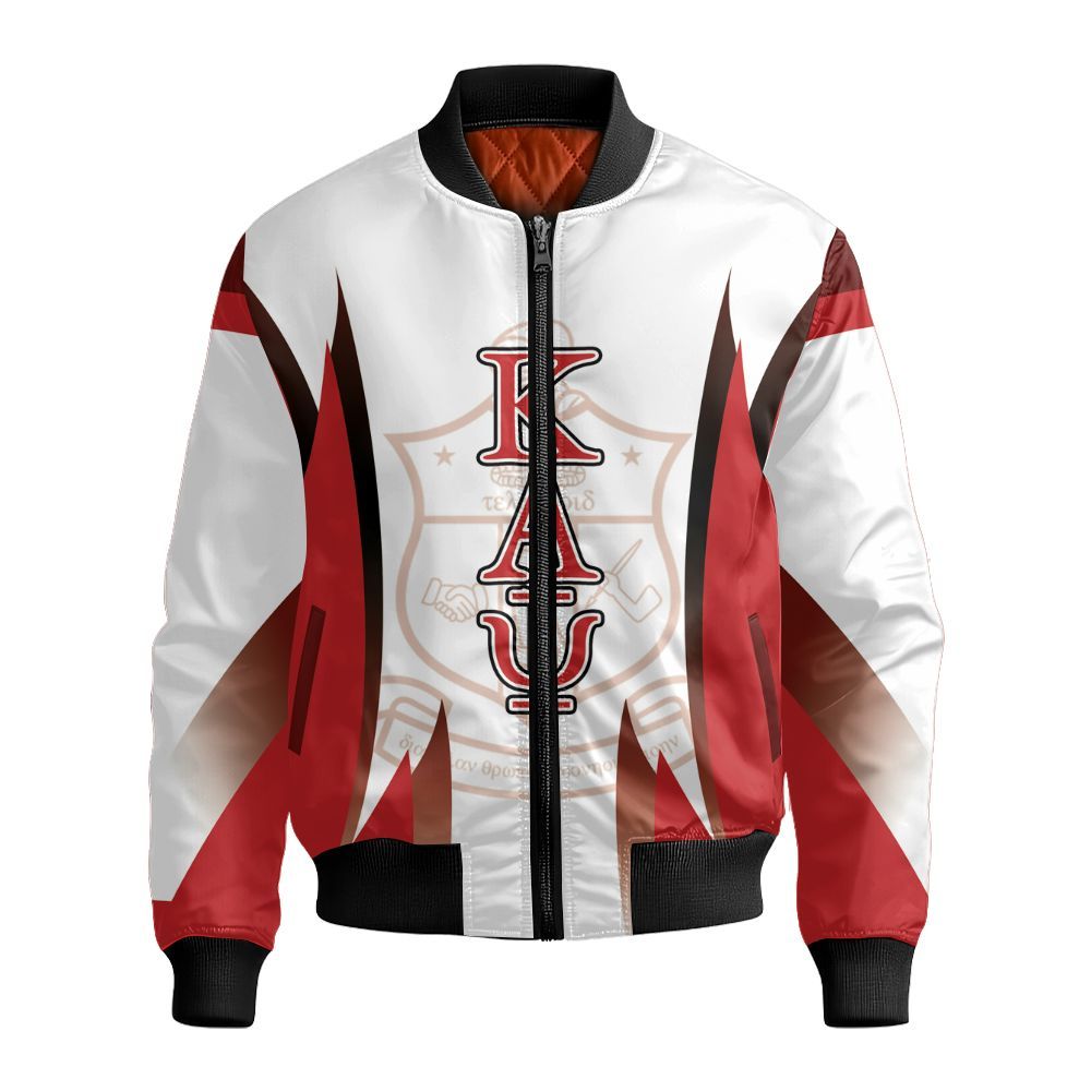 Ireishprint ΚΑΨ Bomber Jacket, Krimson Style Kappa Nupe Gentlemen Polo Since 1911 Fraternity Bomber Jacket