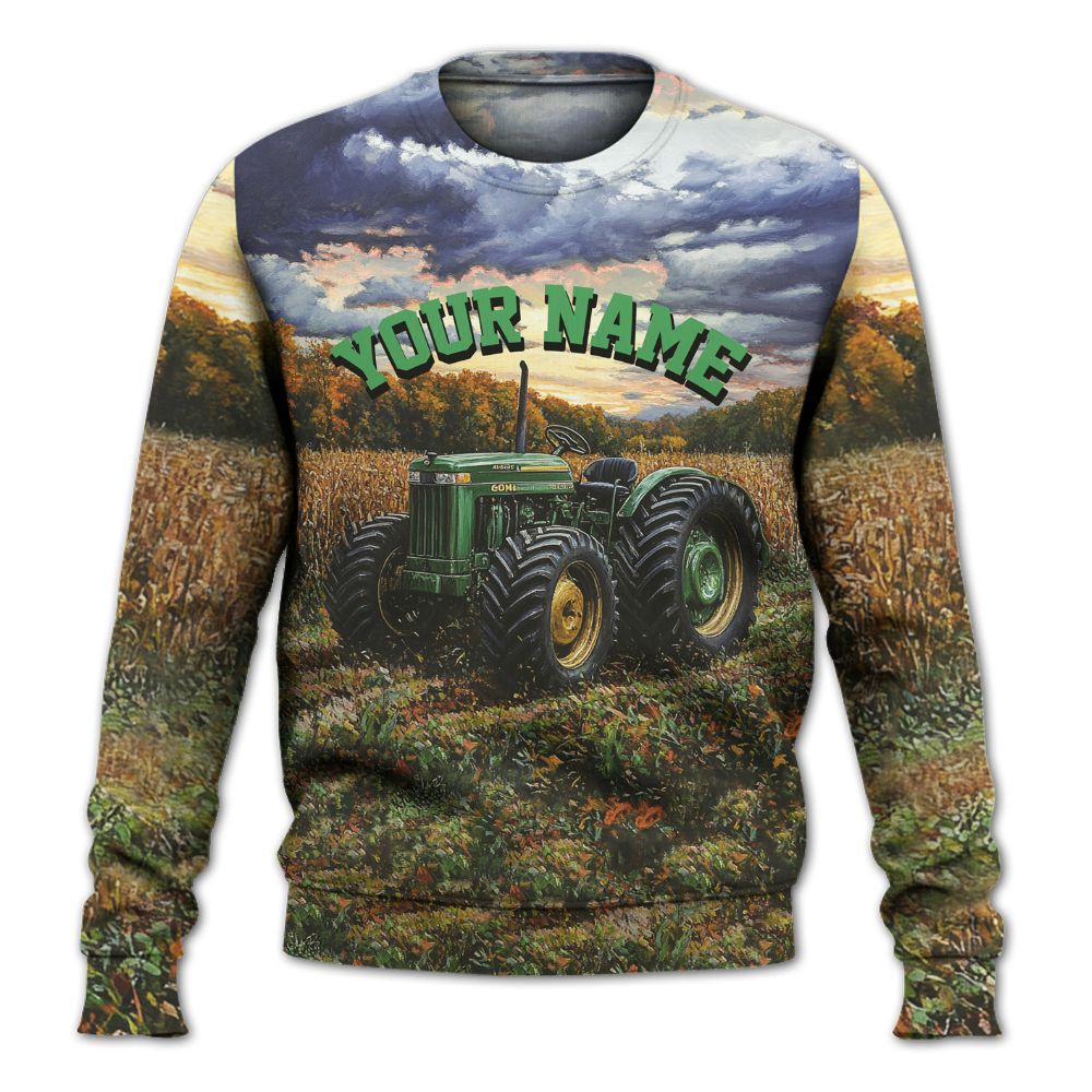 Amare Box Farm Tractor Shirt, This Is How I Roll, Custom Name Shirt, Farmer Tactor, Tractor Clipart, Love Tractor, Vintage Tractor, Gift For Loves Farmer Knitted Sweater