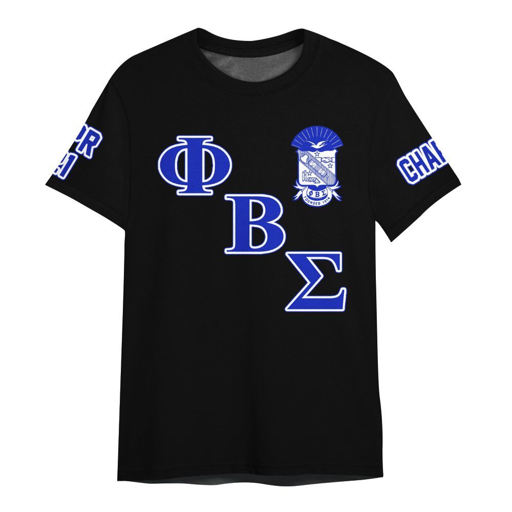 Ireishprint Phi Beta Sigma Custom Chapter Shirt, Personalized Dove Black Royal Blue Shirt Phi Beta Sigma Fraternity Shirt