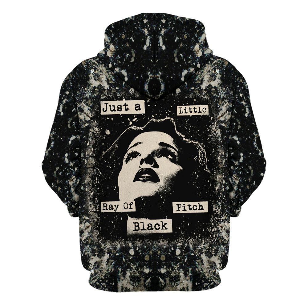 Amare Box Just A Little Ray Of Black Tie Dye Shirt, Horror Halloween Gift Unisex Hoodie