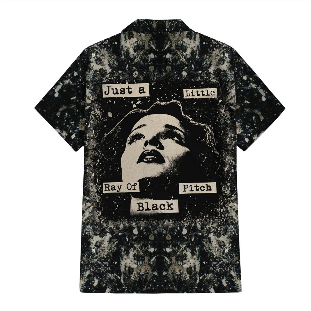 Amare Box Just A Little Ray Of Black Tie Dye Shirt, Horror Halloween Gift Unisex Hawaii Shirt, Short