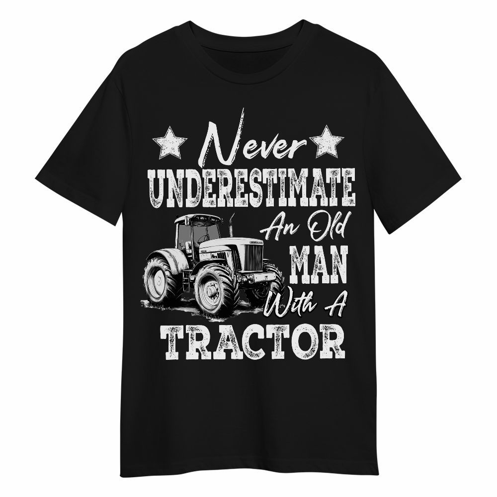 Amare Box Farm Tractor Shirt, Never Underestimate An Old Man, Vintage Tractor, Gift For Farm Lover Unisex Shirt